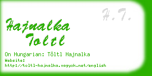 hajnalka toltl business card